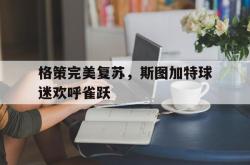 开云体育入口-关于格策完美复苏,斯图加特球迷欢呼雀跃的信息